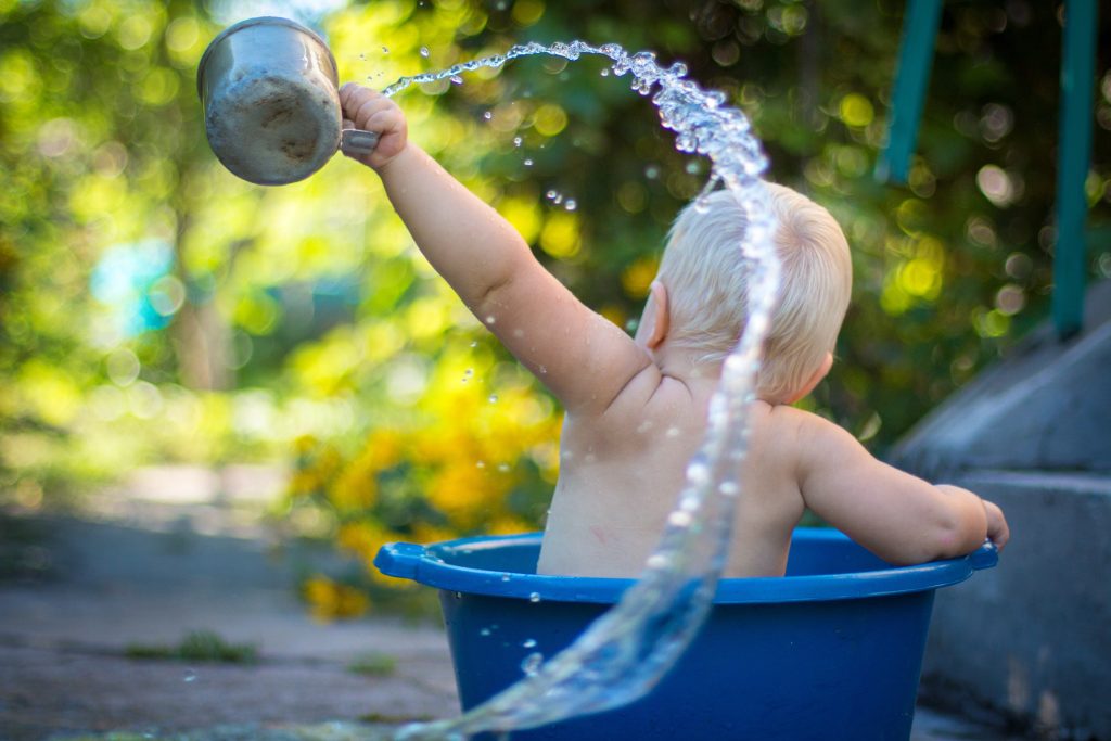 Infants Exploring Bath