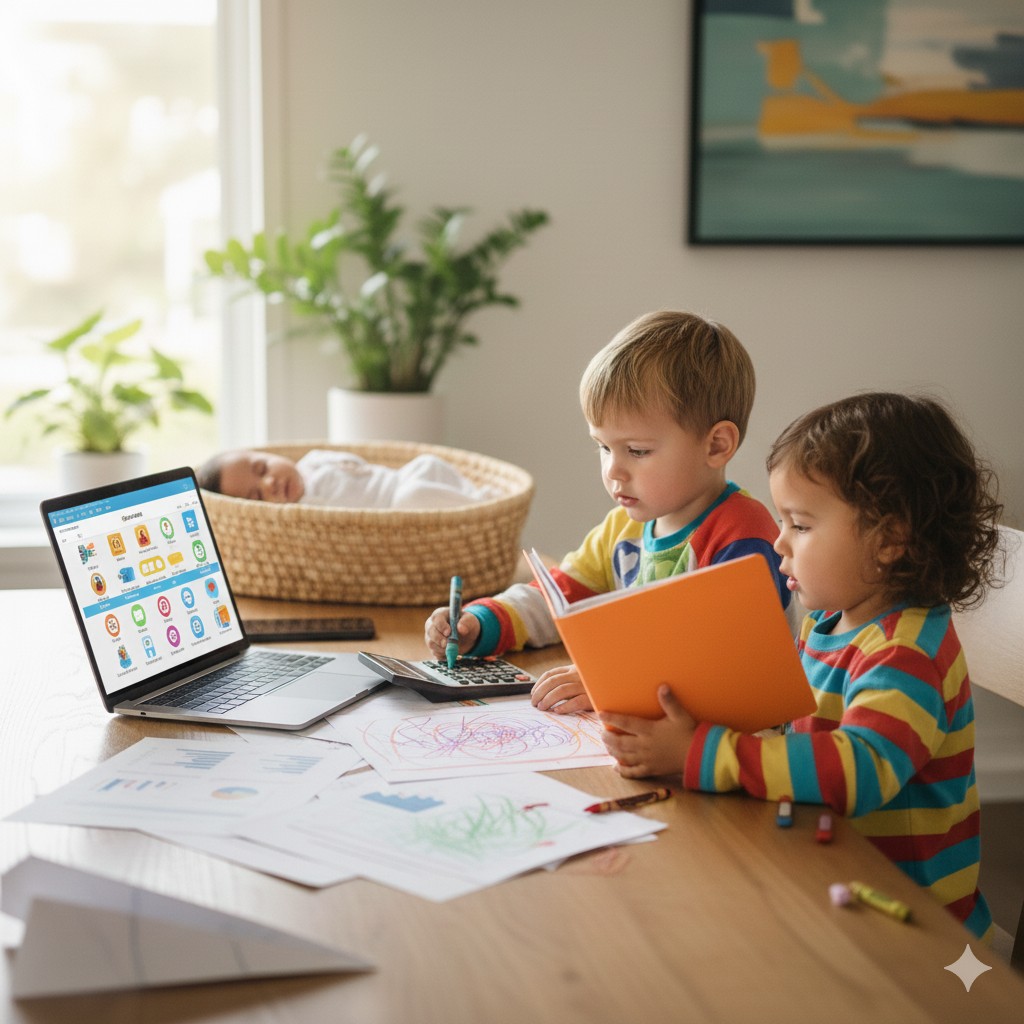 Parents reviewing daycare costs and budget planning Understanding daycare costs helps families make informed decisions about early education investments