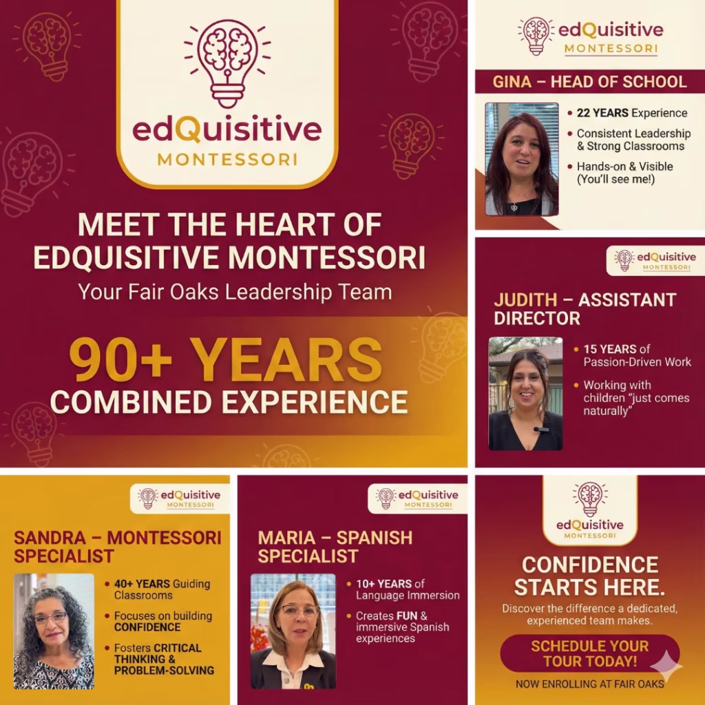 Edquisitive Fair Oaks Boerne leadership team with 90 years experience - Gina, Judith, Sandra, and Maria