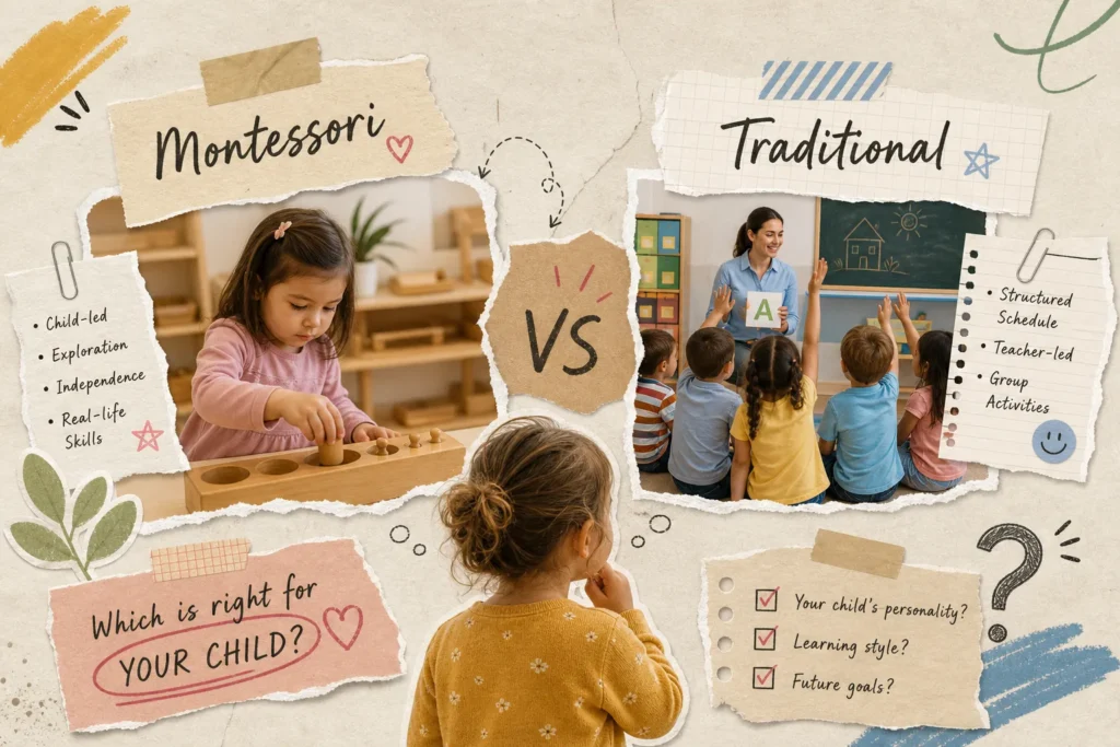 montessori vs traditional preschool